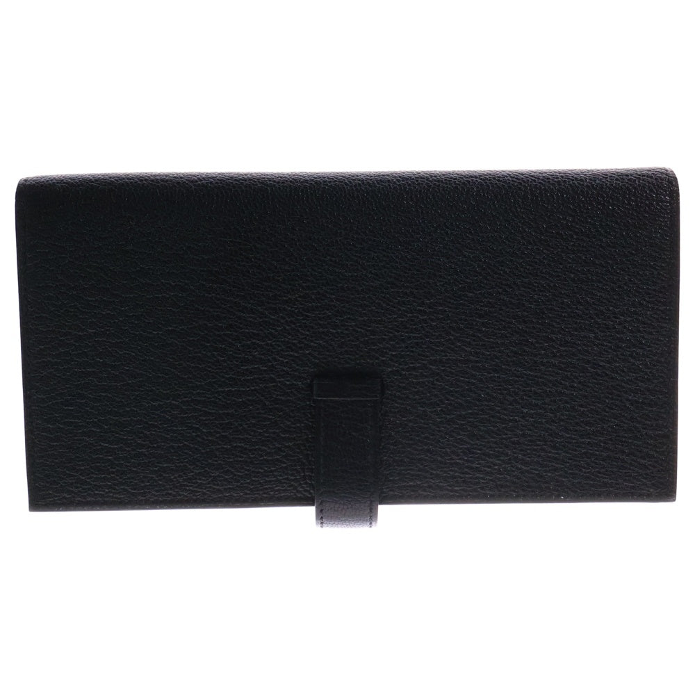 HERMES(エルメス) H BEARN SOUFFLET ベアンスフレ シェーブル レザー ロングウォレット 二つ折り財布 ブラック Z刻印