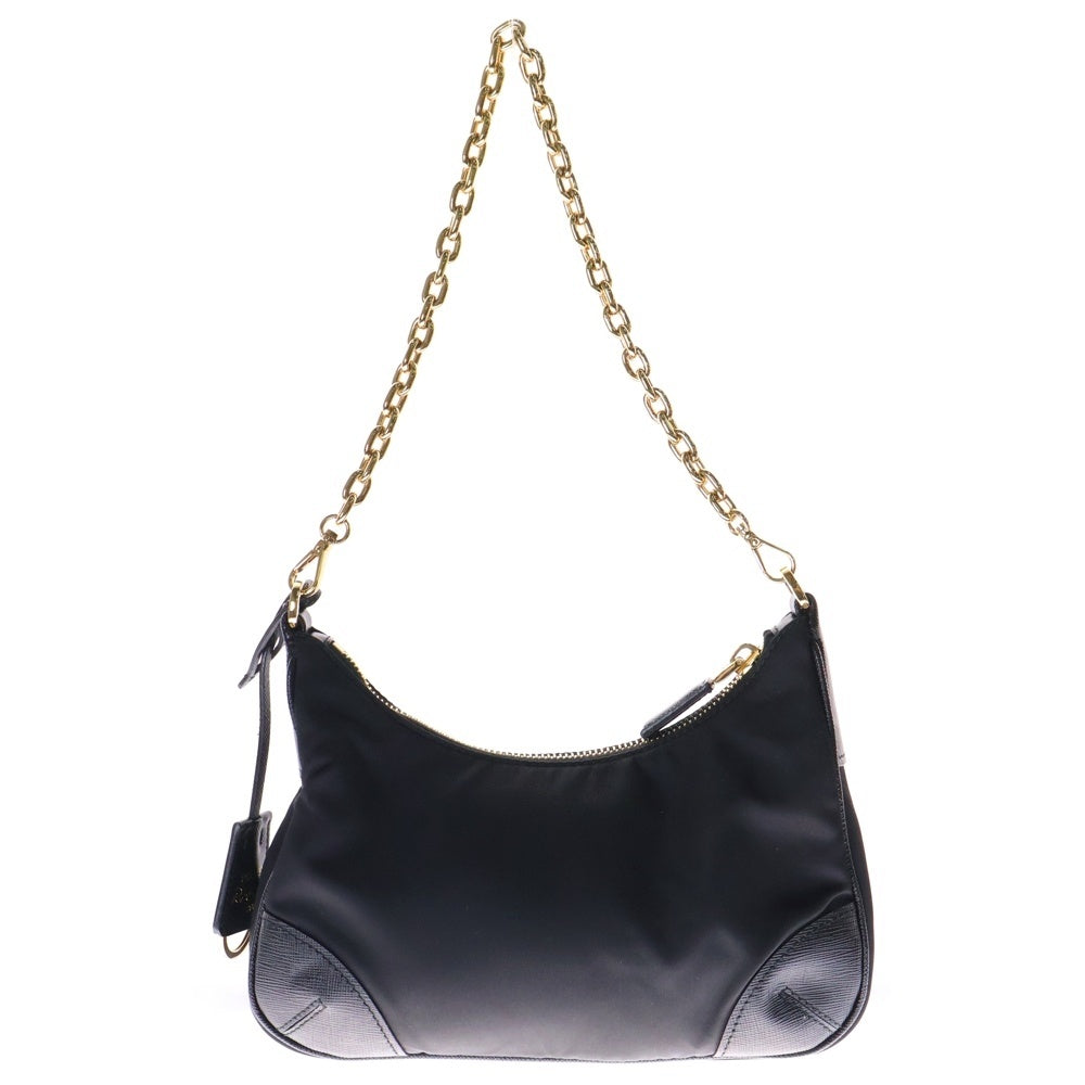 PRADA(プラダ) Re-Edition テスート ハンドバッグ 黒 ナイロン チェーン ショルダーバッグ