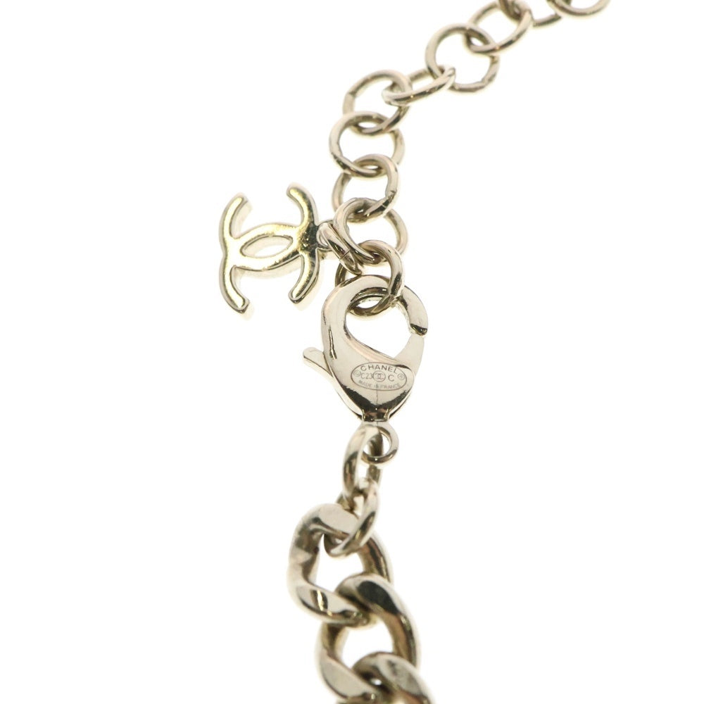 CHANEL(シャネル) ココマーク ラインストーン ハートネックレス チョーカー ゴールド チェーン GP C23C