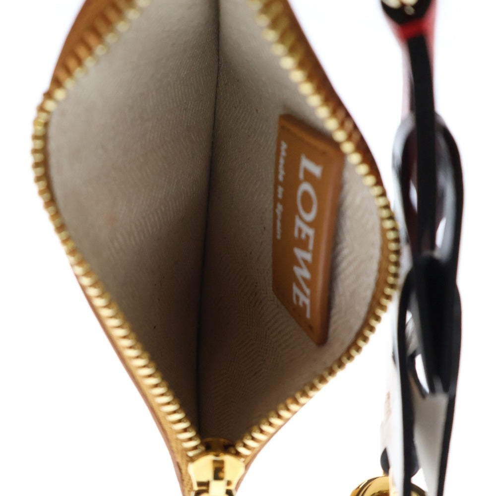 LOEWE(ロエベ) アナグラム モチーフ付 レザー カードケース ベージュ