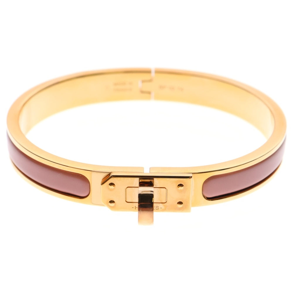 HERMES(エルメス) ミニクリックケリーブレスレットPM バングル ピンク系 ピンクゴールド金具