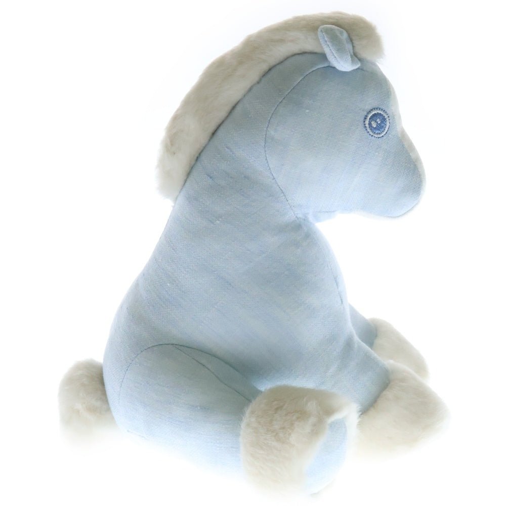 HERMES(エルメス) ベビーエルミー ぬいぐるみ マスコット ライトブルー ファブリック