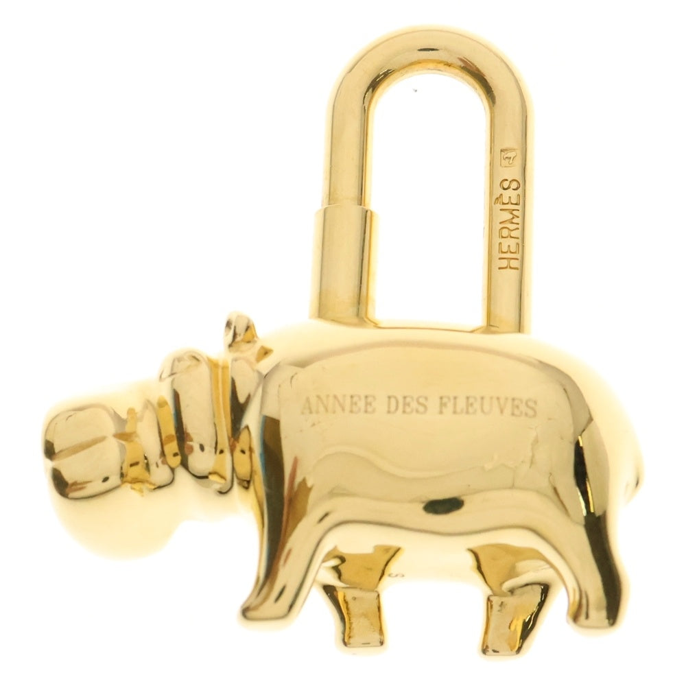 HERMES(エルメス) ヒポポタマス カデナ 南京錠 ゴールド バッグチャーム GP