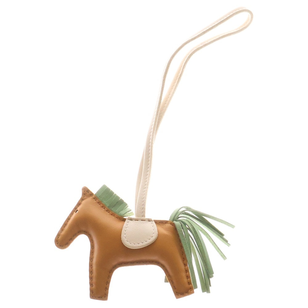 HERMES(エルメス) ロデオ ペガサスチャームPM レザー チャーム バッグアクセサリー Z刻印 ブラウン/ベージュ/グリーン