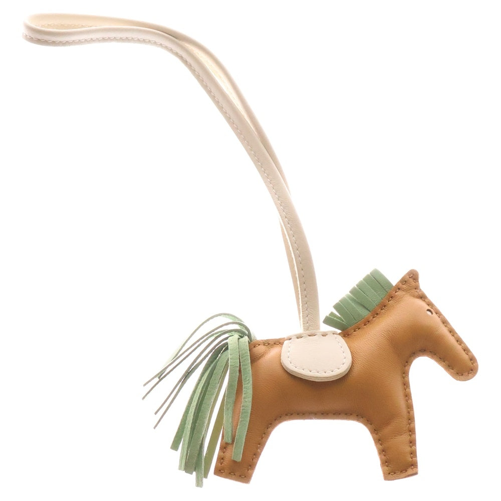 HERMES(エルメス) ロデオ ペガサスチャームPM レザー チャーム バッグアクセサリー Z刻印 ブラウン/ベージュ/グリーン