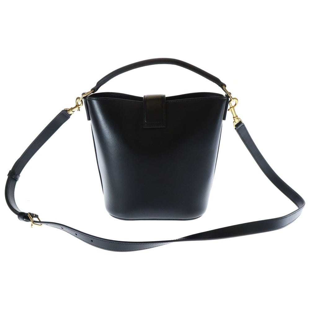 CELINE(セリーヌ) トリオンフ ルイーズ スモールバスケット 2WAY カーフスキン ハンドバッグ ショルダーバッグ ブラック レディース 119173FX9.38NO