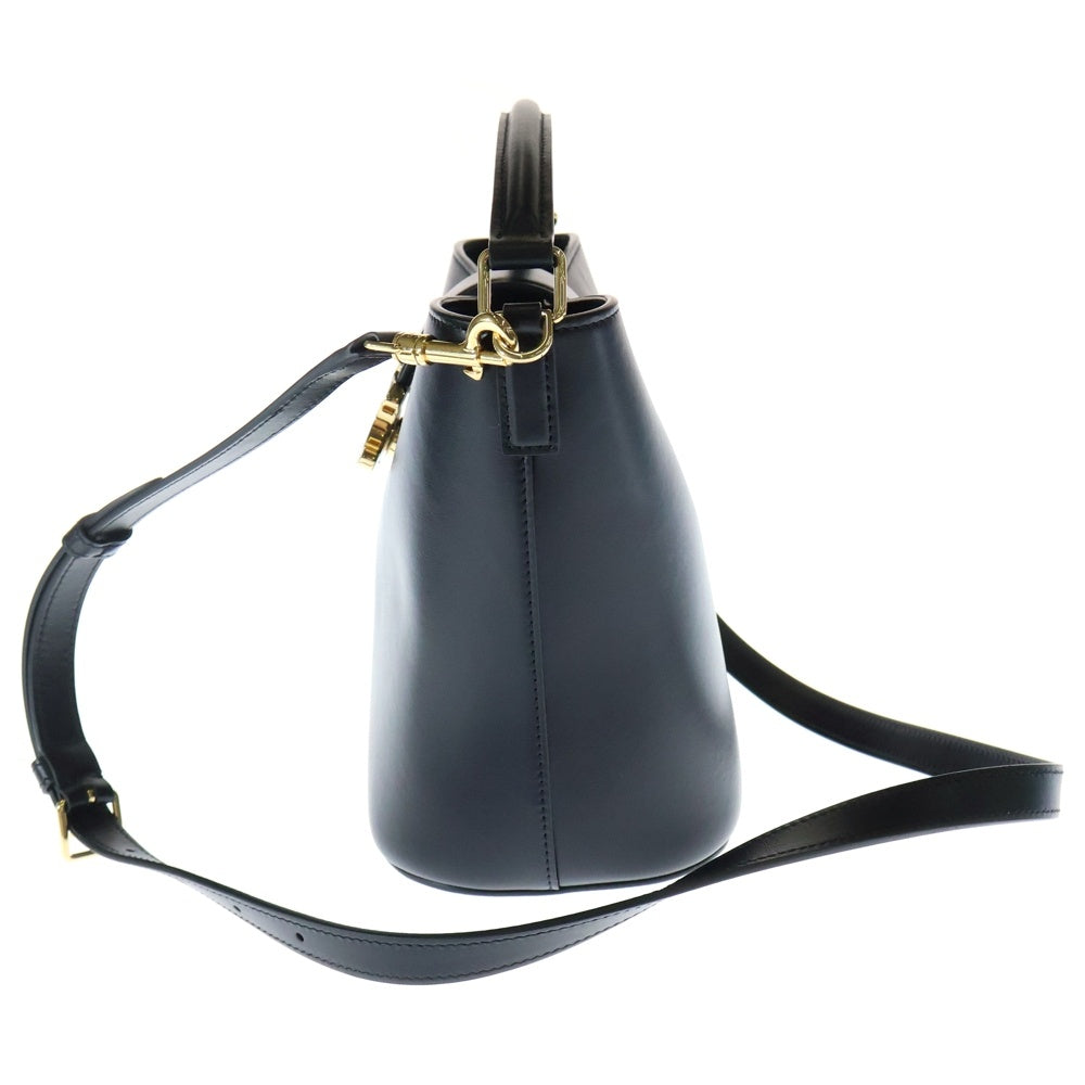 CELINE(セリーヌ) トリオンフ ルイーズ スモールバスケット 2WAY カーフスキン ハンドバッグ ショルダーバッグ ブラック レディース 119173FX9.38NO