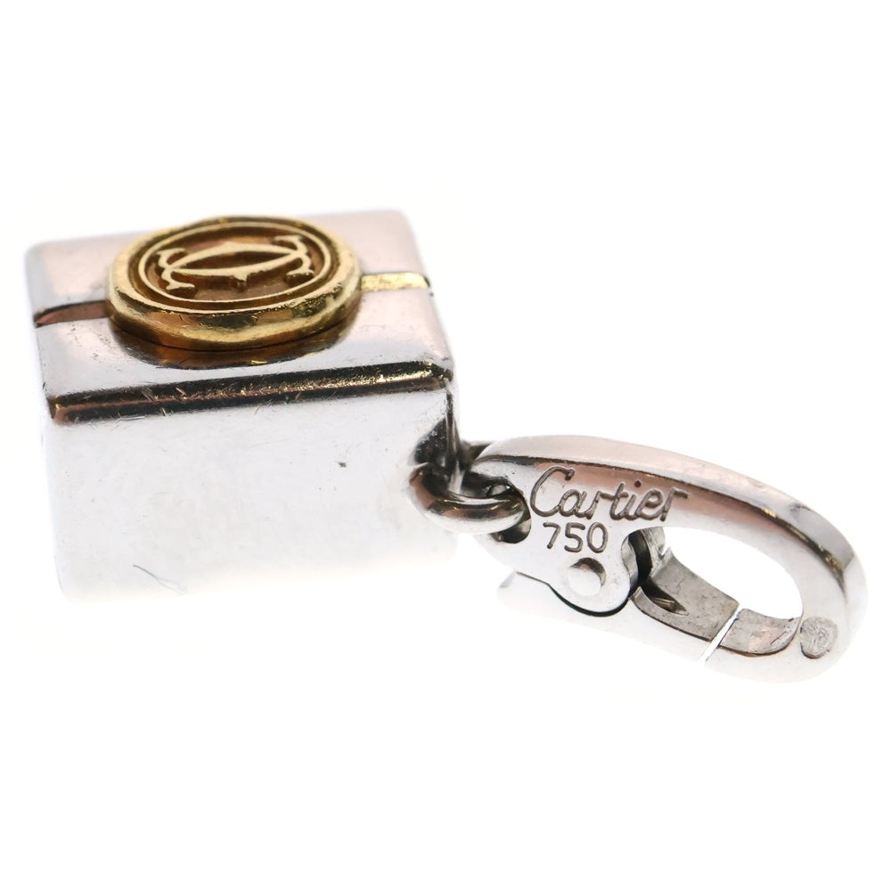 Cartier(カルティエ) ギフトボックス チャーム ネックレストップ 750 K18 WG/YG ホワイトゴールド イエローゴールド ジュエリー