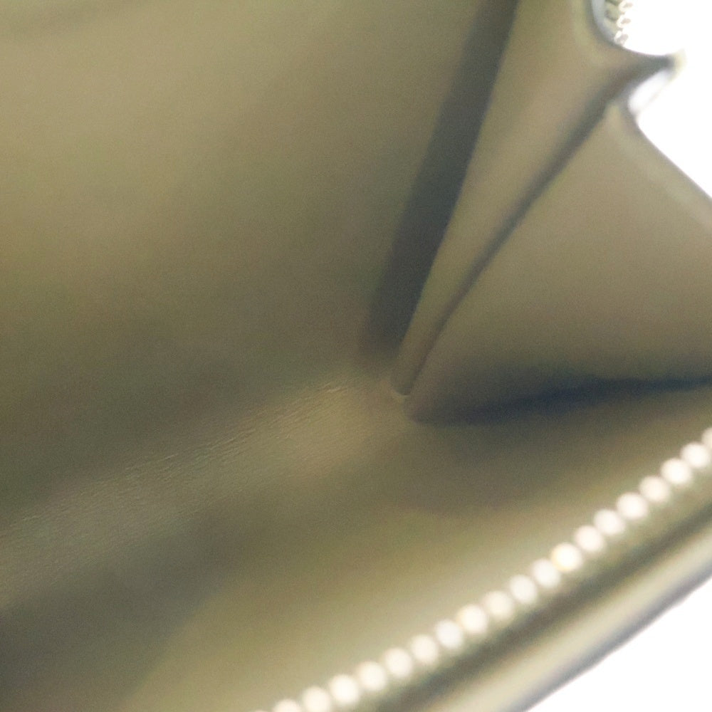 LOEWE(ロエベ) ソフトグレインカーフ コンパクトジップウォレット 三つ折り財布 ライトブルー シルバー金具 レザー