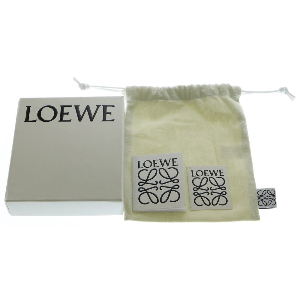 LOEWE(ロエベ) ソフトグレインカーフ コンパクトジップウォレット 三つ折り財布 ライトブルー シルバー金具 レザー