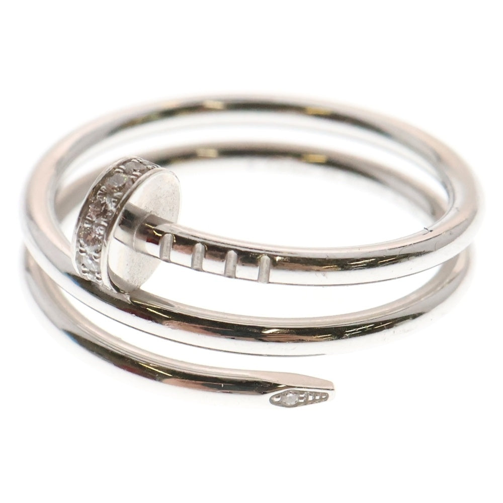 Cartier(カルティエ) ジュストアンクル ダブル ハーフダイヤ リング ホワイトゴールド WG Au750 #56 指輪 ジュエリー アクセサリー