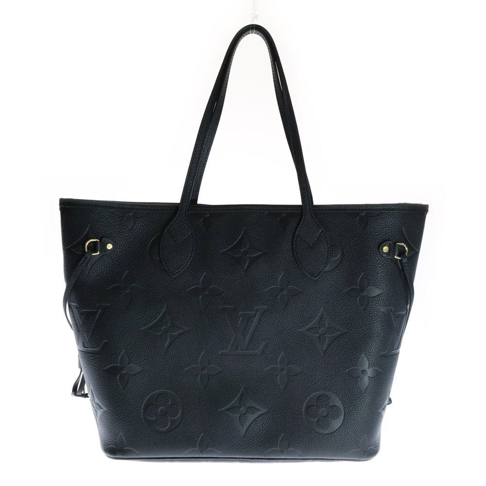 LOUIS VUITTON(ルイヴィトン) モノグラムアンプラント ネヴァーフルMM ポーチ付 レザー トートバッグ ブラック レディース M45685