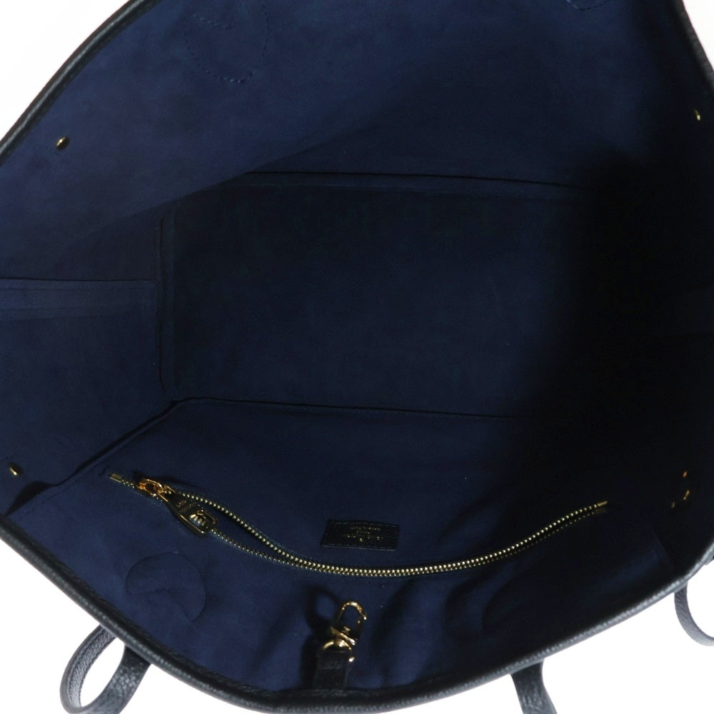 LOUIS VUITTON(ルイヴィトン) モノグラムアンプラント ネヴァーフルMM ポーチ付 レザー トートバッグ ブラック レディース M45685
