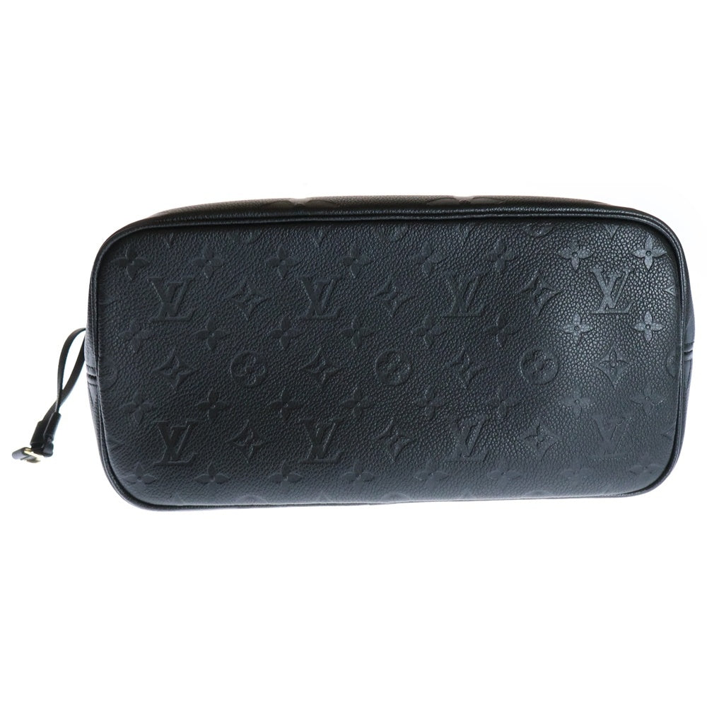 LOUIS VUITTON(ルイヴィトン) モノグラムアンプラント ネヴァーフルMM ポーチ付 レザー トートバッグ ブラック レディース M45685