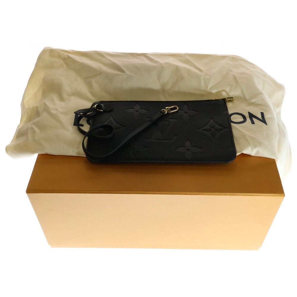 LOUIS VUITTON(ルイヴィトン) モノグラムアンプラント ネヴァーフルMM ポーチ付 レザー トートバッグ ブラック レディース M45685
