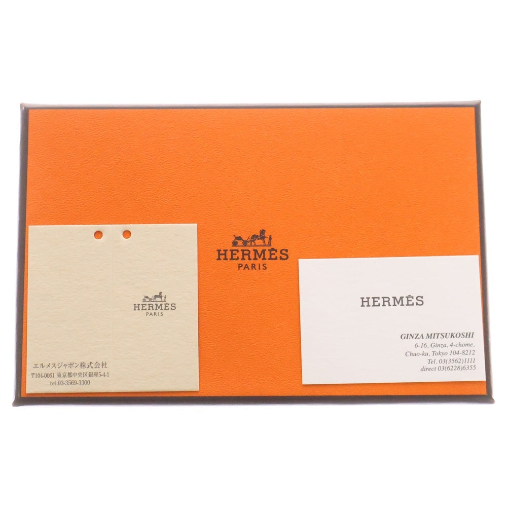 HERMES(エルメス) カルヴィデュオ シェーブル コインケース 財布 小物入れ レッド シルバー金具 レザー W刻印