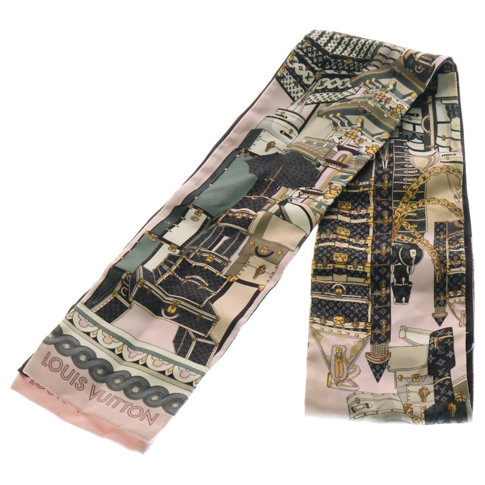 LOUIS VUITTON(ルイヴィトン) バンドー アラウンドザワールド マルチカラー スカーフ ブラック×ピンク M76973