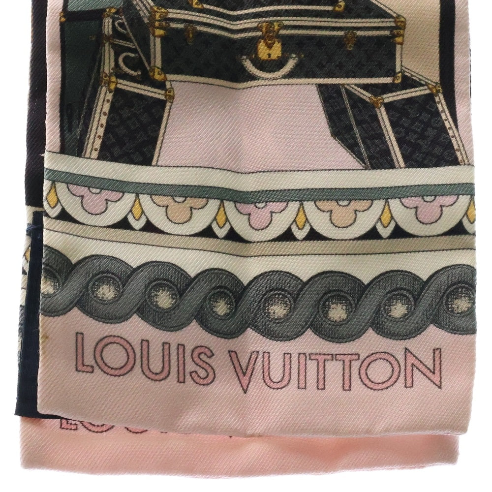 LOUIS VUITTON(ルイヴィトン) バンドー アラウンドザワールド マルチカラー スカーフ ブラック×ピンク M76973