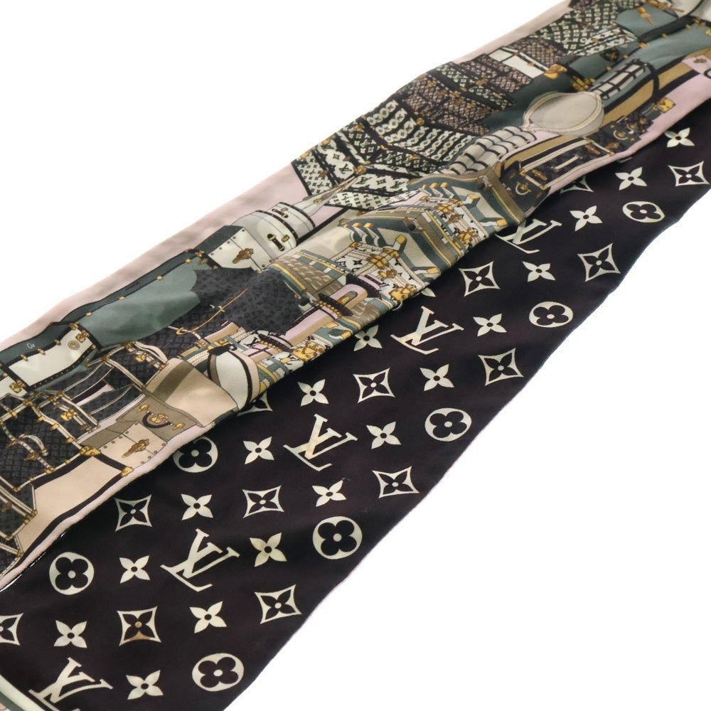 LOUIS VUITTON(ルイヴィトン) バンドー アラウンドザワールド マルチカラー スカーフ ブラック×ピンク M76973