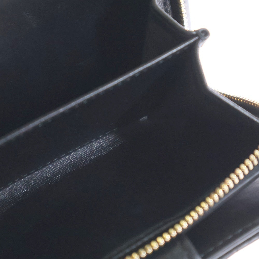 Christian Dior(クリスチャンディオール) My Dittany 二つ折り財布 コンパクトウォレット コインケース カードケース ブラック ゴールド金具 ラムスキン