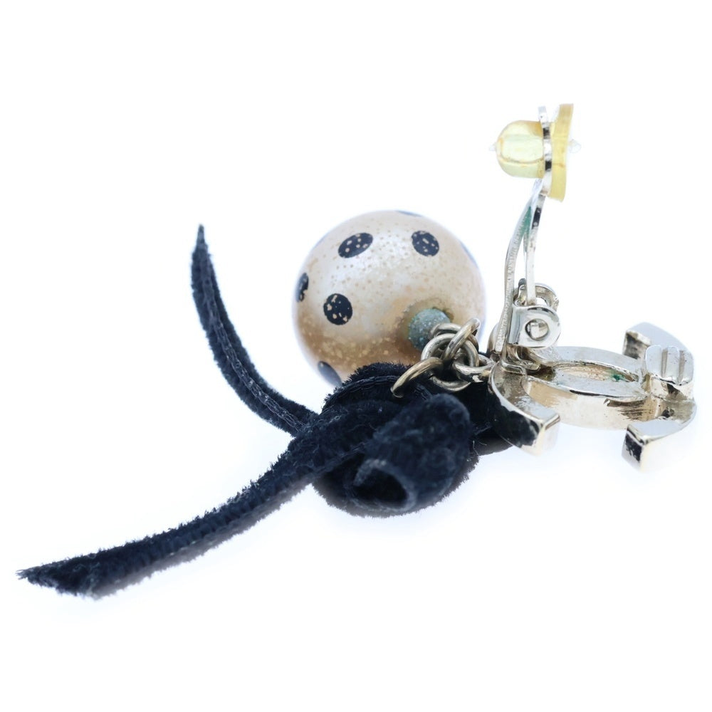 CHANEL(シャネル) ココマーク ドットパール リボン イヤリング イヤーアクセサリー ゴールド×ブラック GP