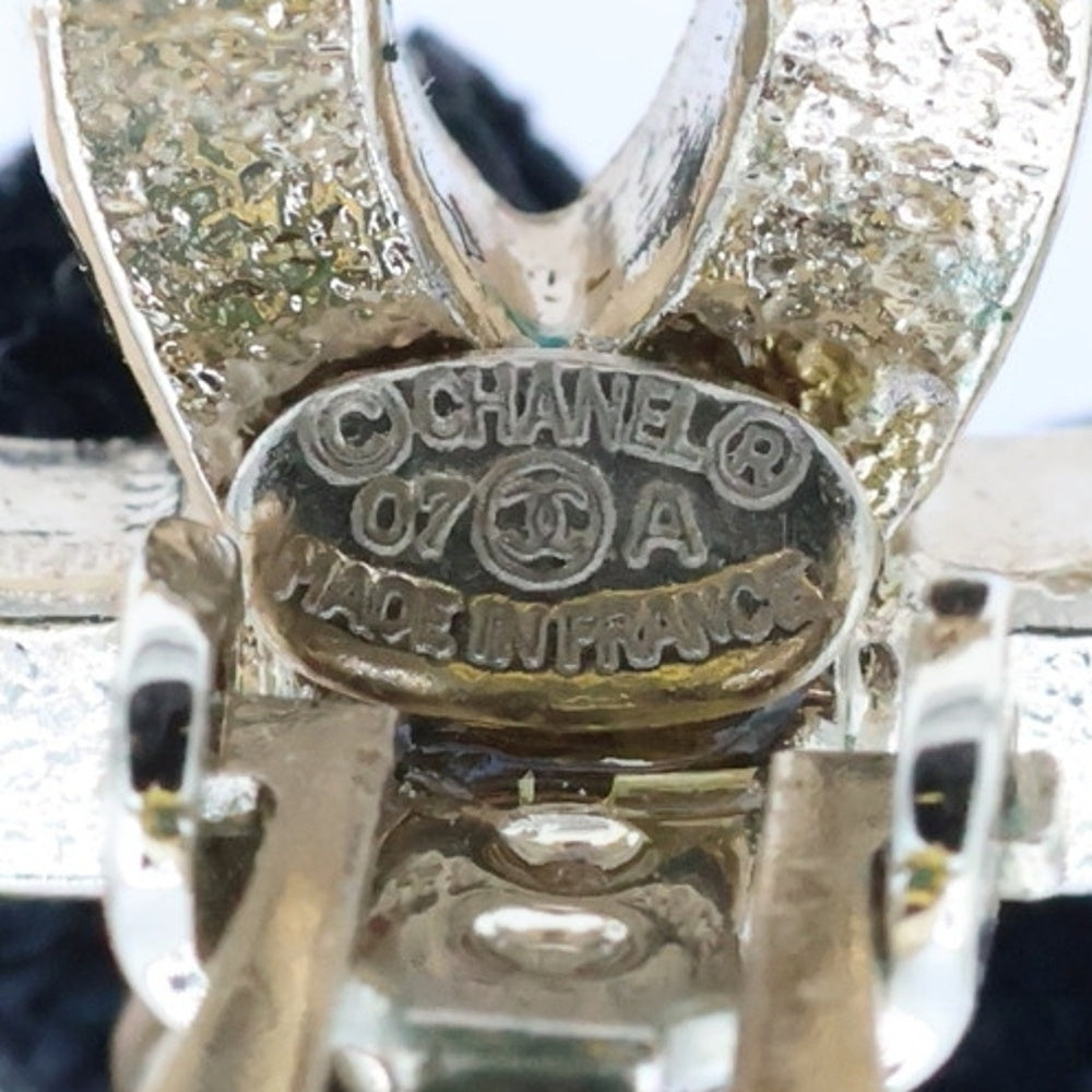 CHANEL(シャネル) ココマーク ドットパール リボン イヤリング イヤーアクセサリー ゴールド×ブラック GP