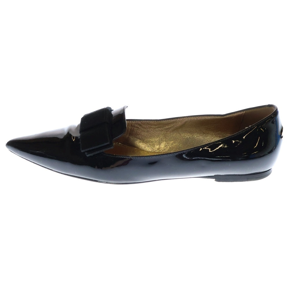 JIMMY CHOO(ジミーチュウ) リボン パンプス シューズ ブラック パテント 371/1 レディース