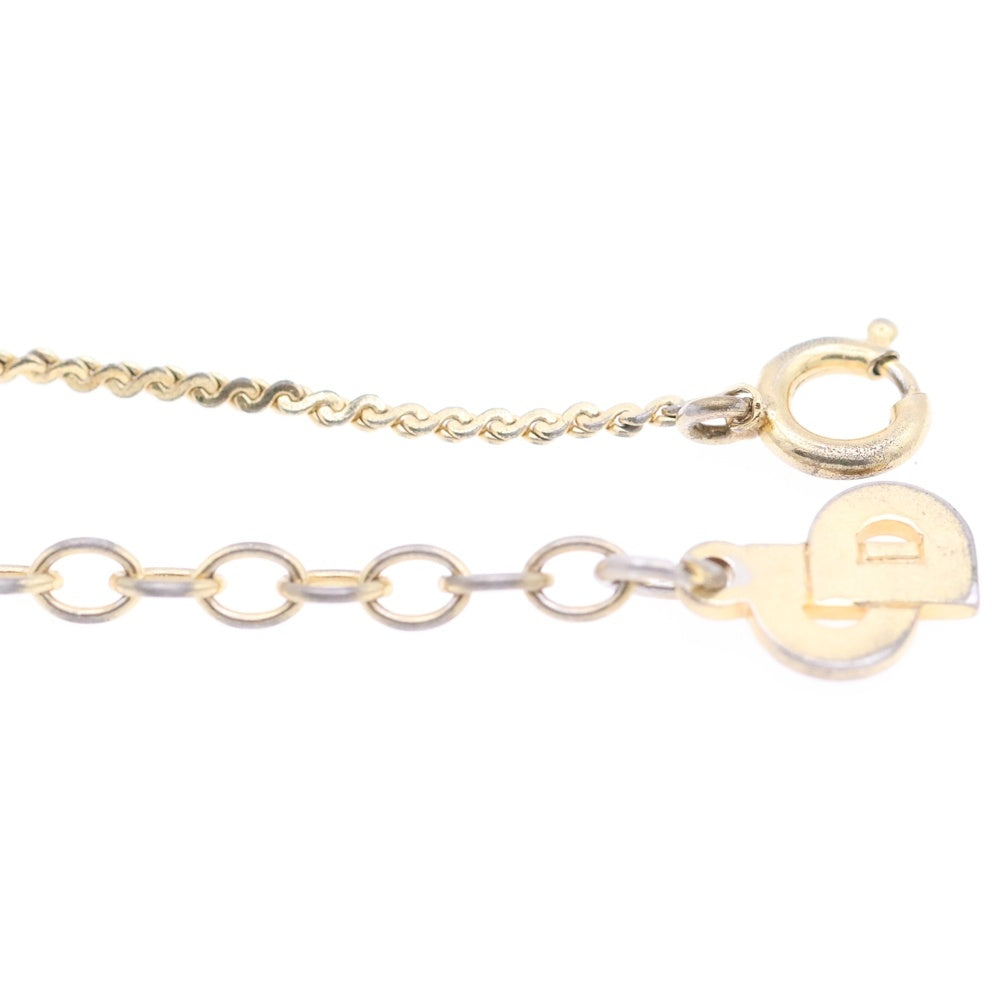 Christian Dior(クリスチャンディオール) ロゴネックレス ペンダント ゴールド×ブラック GP