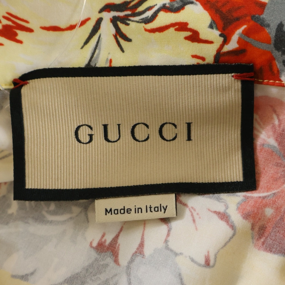 GUCCI(グッチ) 21SS Hawaiian Vacation アロハシャツ イエロー コットン 694125