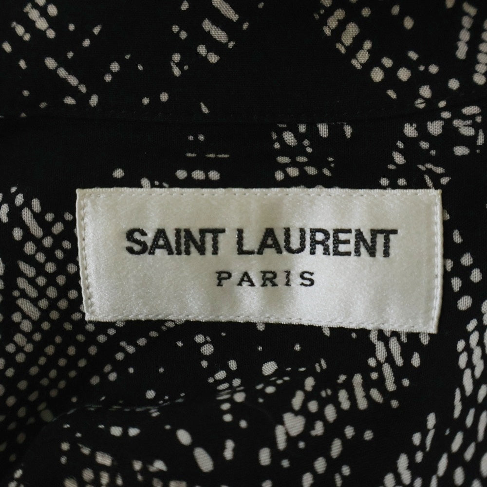 SAINT LAURENT PARIS(サンローランパリ) 21SS アロハシャツ ブラック サテン メンズ 531956