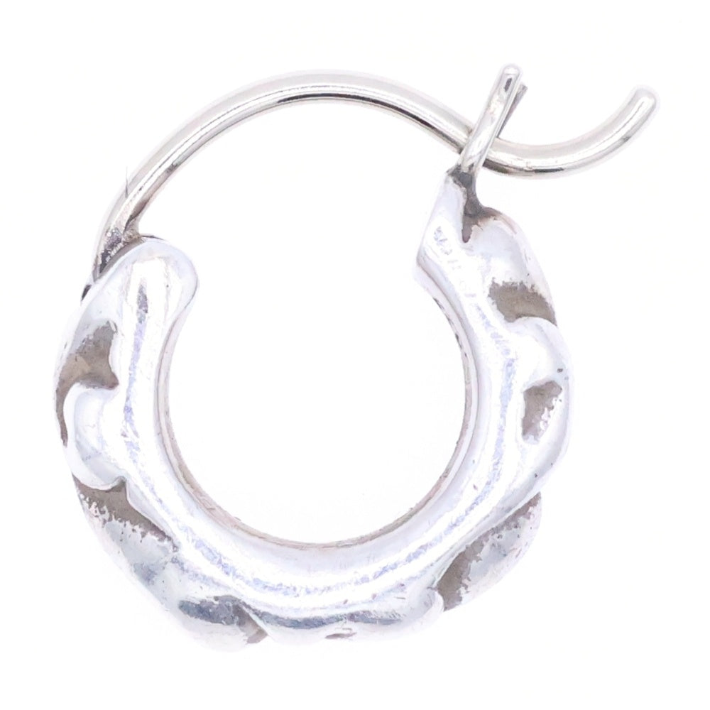 CHROME HEARTS(クロムハーツ) TNY HOOP SCRL タイニースクロールフープ シルバーピアス シルバー
