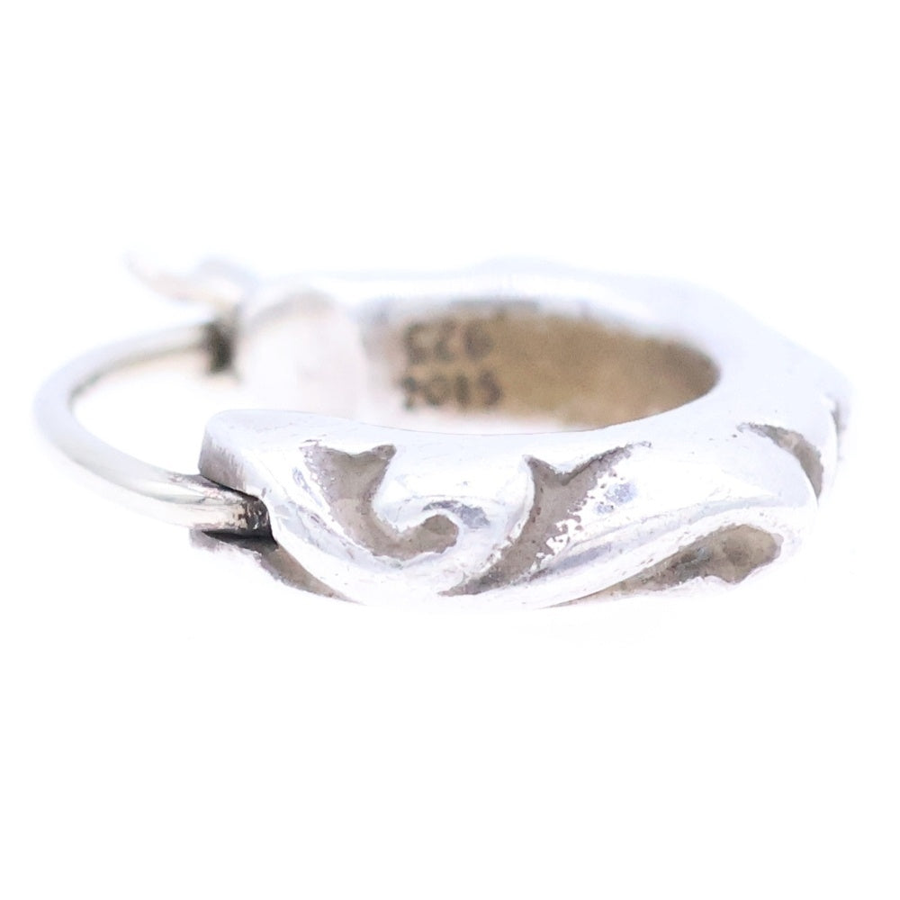 CHROME HEARTS(クロムハーツ) TNY HOOP SCRL タイニースクロールフープ シルバーピアス シルバー