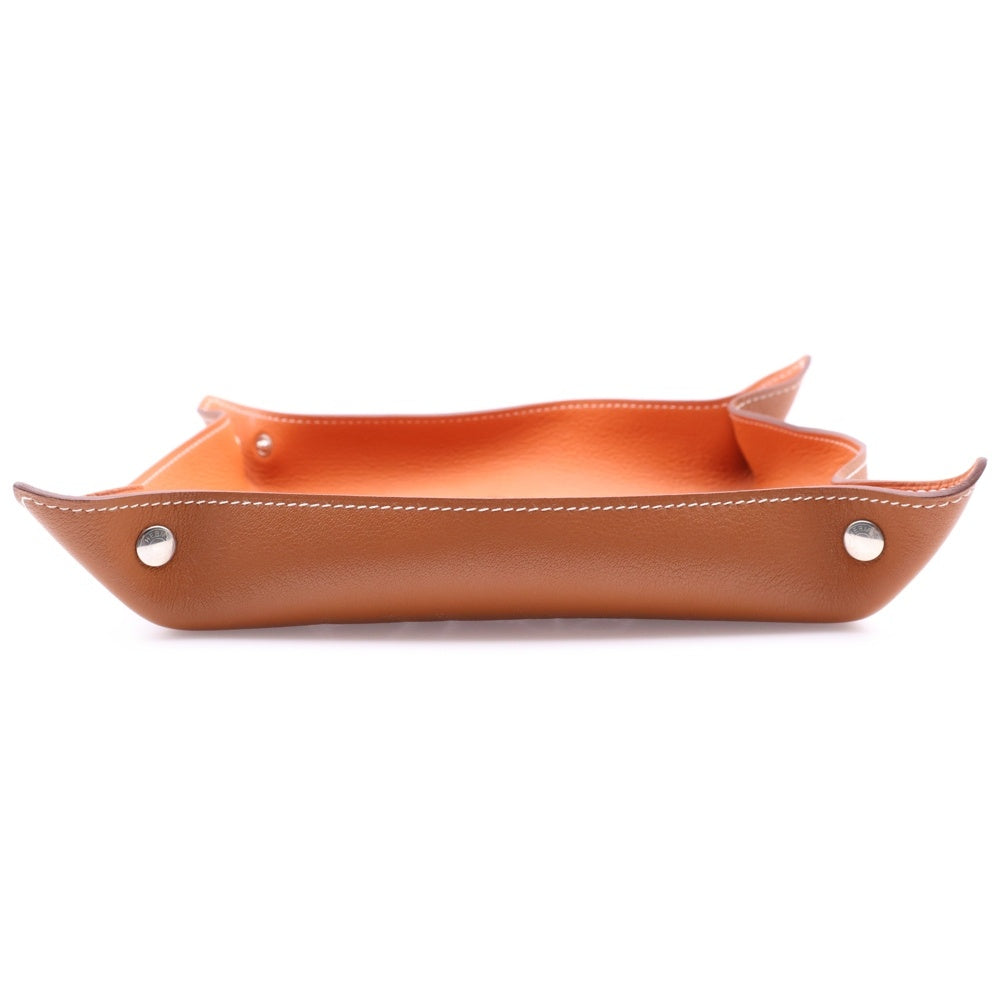 HERMES(エルメス) ヴィドポッシュトレー 馬柄 パンチングレザー アクセサリートレイ 小物入れ ブラウン