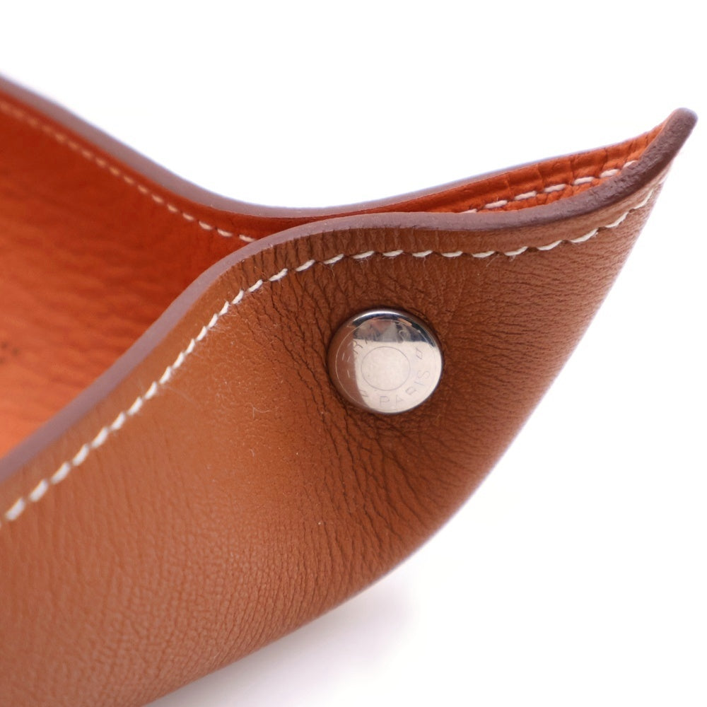 HERMES(エルメス) ヴィドポッシュトレー 馬柄 パンチングレザー アクセサリートレイ 小物入れ ブラウン