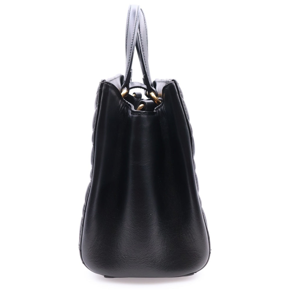 GUCCI(グッチ) GGマーモント キルティング 2WAYバッグ ハンドバッグ ショルダーバッグ ブラック ゴールド金具 レザー 448054