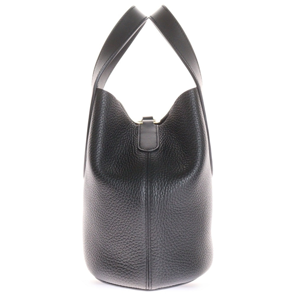 HERMES(エルメス) インザループ18 トリヨン レザーハンドバッグ ブラック レディース B刻印