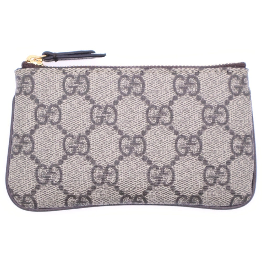 GUCCI(グッチ) GGスプリーム オフディア コインケース バッグチャーム キーリング ベージュ ゴールド金具 772321