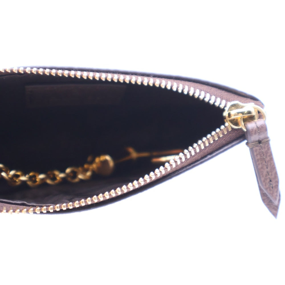 GUCCI(グッチ) GGスプリーム オフディア コインケース バッグチャーム キーリング ベージュ ゴールド金具 772321