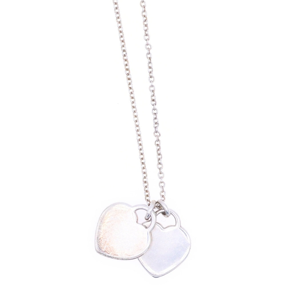 TIFFANY&Co(ティファニー) リターントゥティファニー ダブルハートネックレスペンダント シルバー×レッド SV925 2.7g