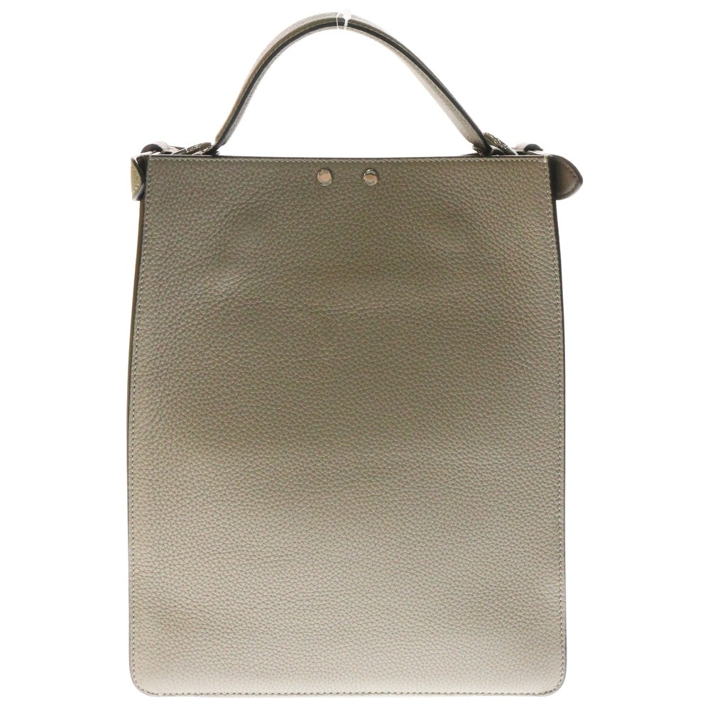 FENDI(フェンディ) ピーカブー エックスライト 2way ハンドバッグ ベージュ レザー 7VA611