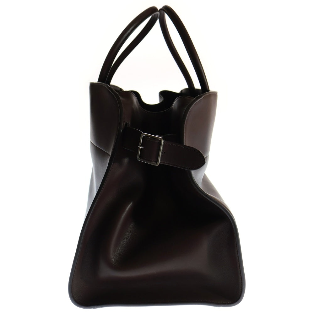 THE ROW(ザロウ) SOFT MARGAUX 17 ソフトマルゴー17 レザーハンドバッグ ボストンバッグ ブラウン W1177 L72