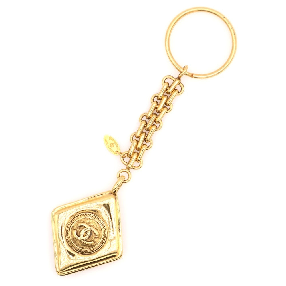 CHANEL(シャネル) ココマーク ひし形 チャーム バッグチャーム キーホルダー キーリング ゴールド GP