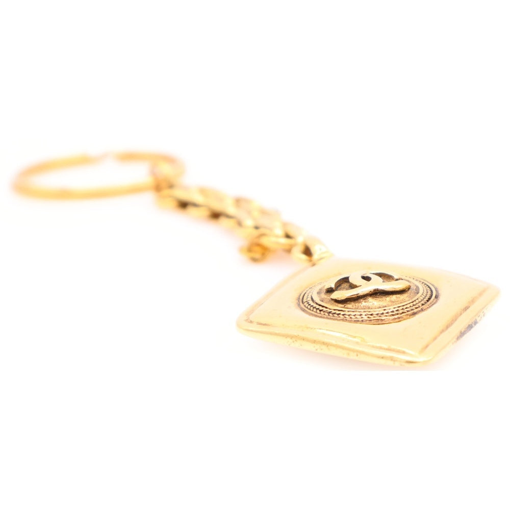 CHANEL(シャネル) ココマーク ひし形 チャーム バッグチャーム キーホルダー キーリング ゴールド GP