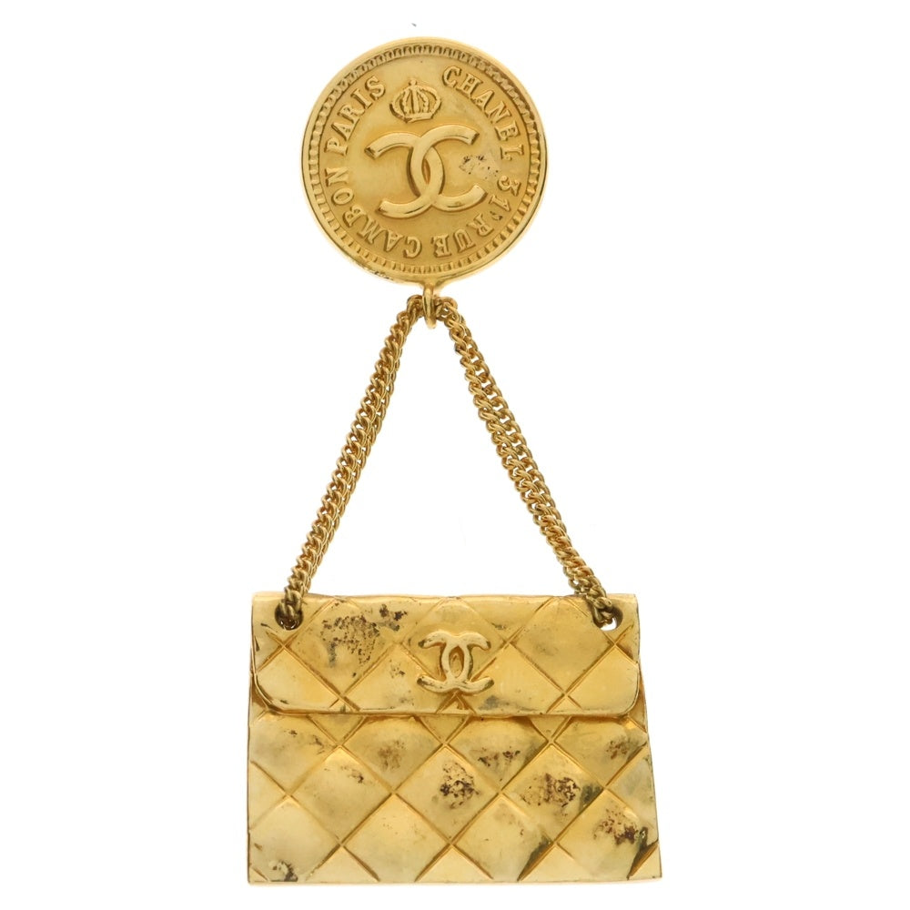 CHANEL(シャネル) 93A マトラッセ ココマーク ブローチ バッジ ゴールド GP