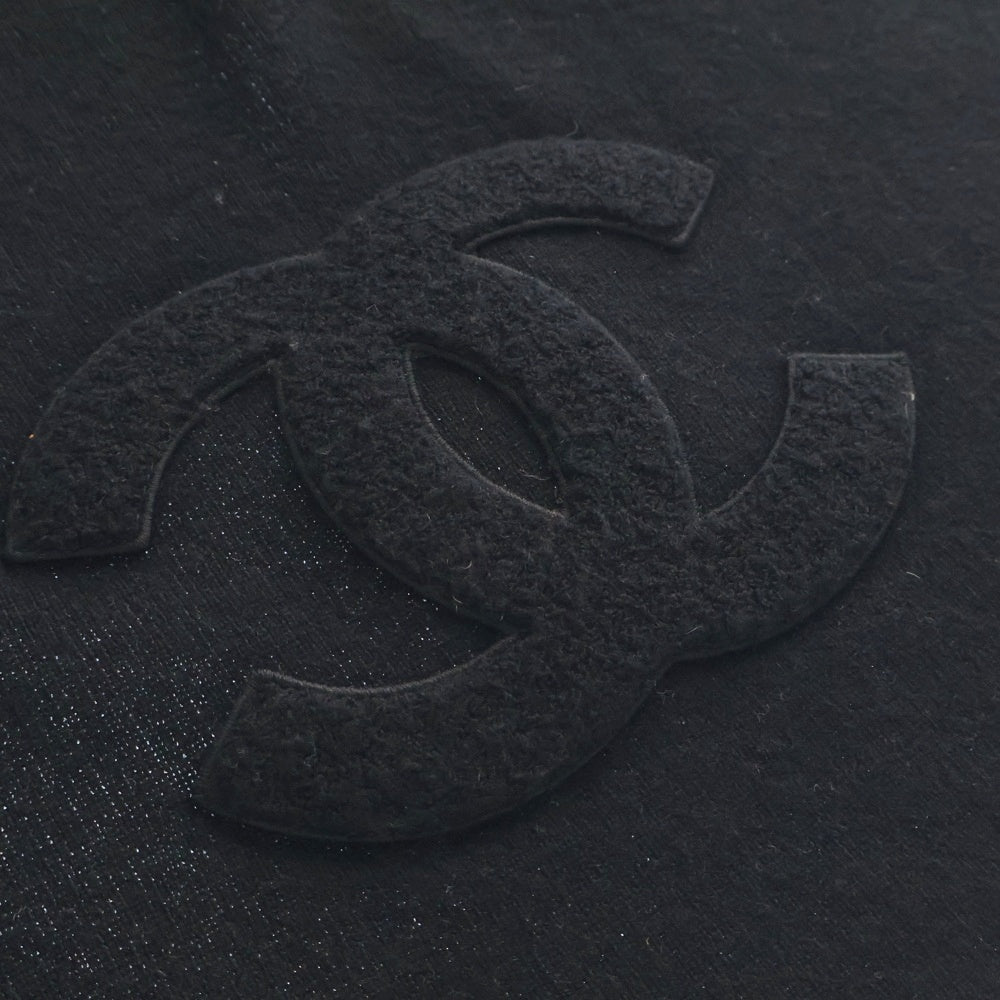 CHANEL(シャネル) ココマーク パイルロゴ カシミヤニット マフラー ブラック