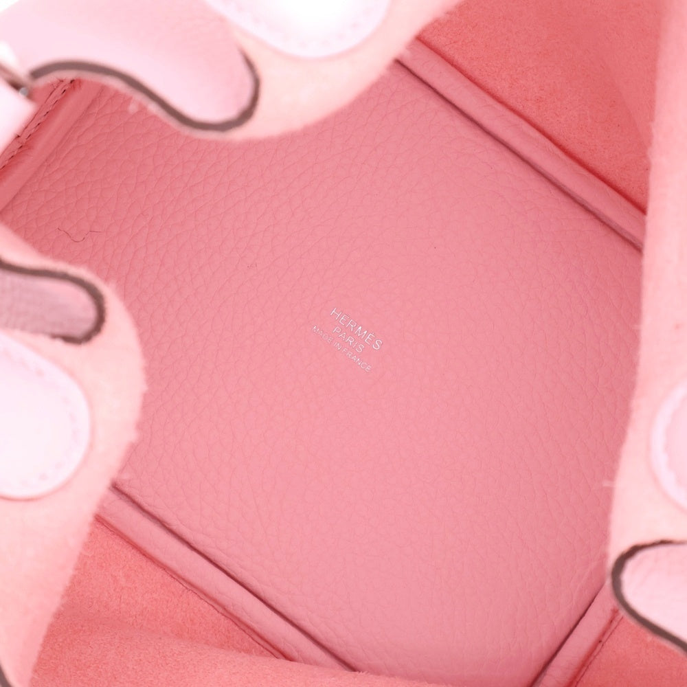 HERMES(エルメス) ピコタンロックPM ローズサクラ シルバー金具 ハンドバッグ W刻印