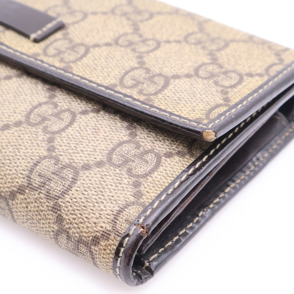 GUCCI(グッチ) GGスプリーム 長財布 ロングウォレット ベージュ コーティングキャンバス 203573