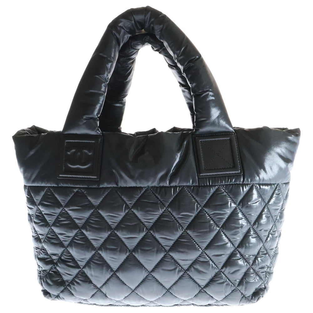 CHANEL(シャネル) ココマーク コココクーン キルティング ナイロンハンドバッグ ブラック レディース