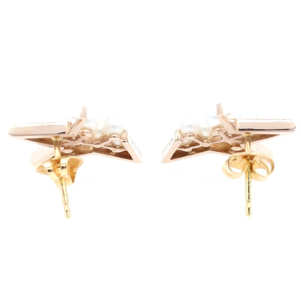 TASAKI(タサキ) アブストラクトスター パール ピアス サクラ ピンクゴールド