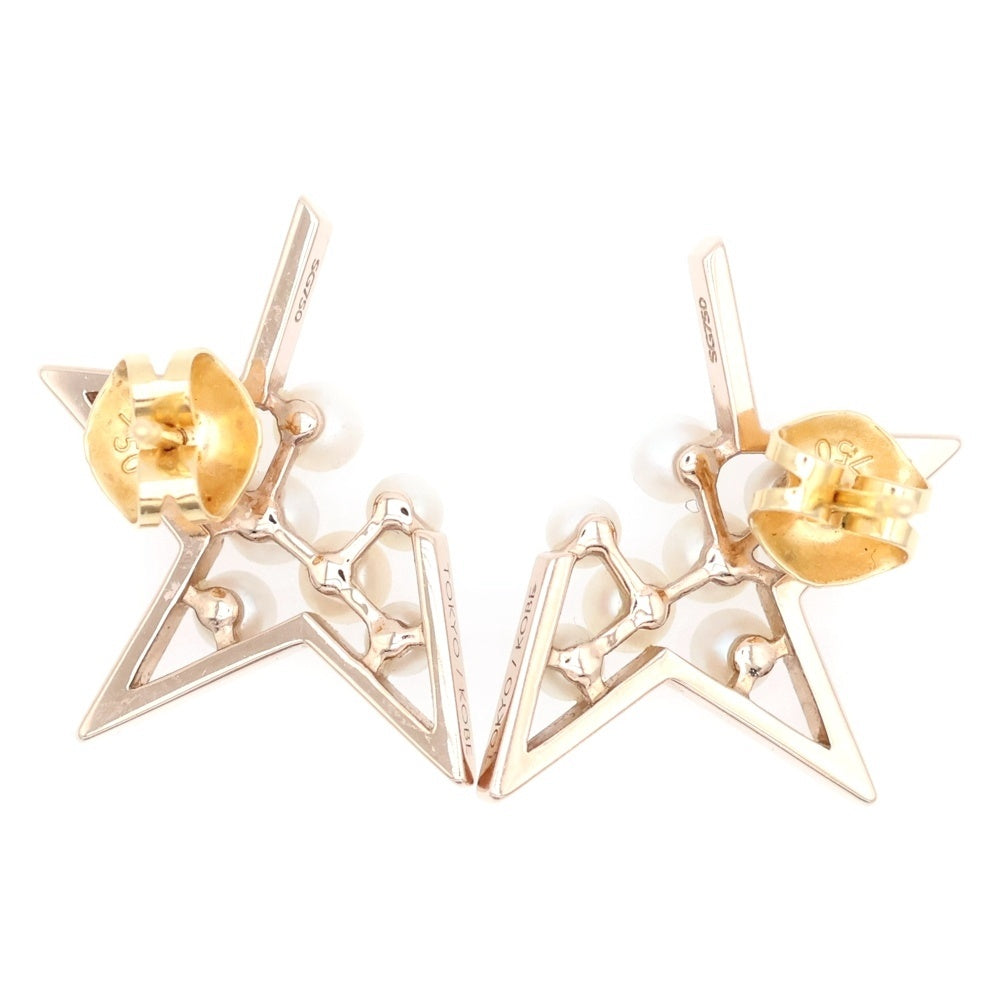 TASAKI(タサキ) アブストラクトスター パール ピアス サクラ ピンクゴールド